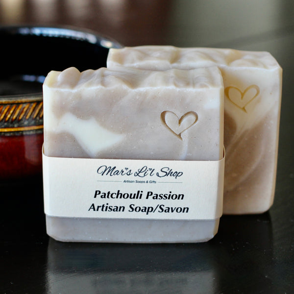 Embrace your wild side with Patchouli Passion Soap. Treat yourself to this indulgence with this handmade soap's rich, earthy aroma and skin-nourishing oils and butters. Experience the enticing power of Patchouli and take your senses on an adventure!