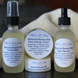 This complete skincare collection includes a gentle cleansing bar to remove impurities, a toner to help balance skin’s pH, a moisturizing cream to lock in moisture and a night serum to complete your care. This routine leaves your skin is clean, hydrated and moisturized.