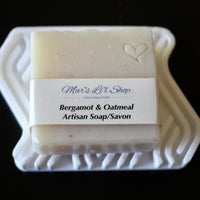 A comforting blend of finely ground oatmeal and uplifting Bergamot essential oil, this cold process soap gently exfoliates while nourishing the skin. Enriched with luxurious oils and butters, it leaves your skin soft, smooth, and lightly scented with a fresh, citrusy warmth, perfect for a soothing, everyday ritual.