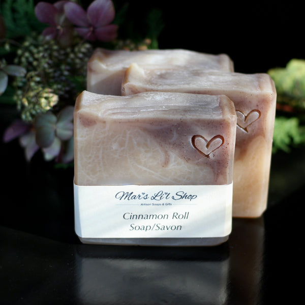 Cinnamon's scent carries cozy, comforting associations of sweet, delicious treats. The powdered spice in handmade soap is gently exfoliating, and the essential oil creates a warm, festive smell. Beyond its inviting aroma, this ingredient is anti-fungal, anti-oxidant, and antibacterial - all excellent benefits for the skin.