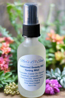 This Toning Mist is&nbsp;Balanced Beauty 002 in your morning routine.&nbsp; This alcohol free, cheerful, uplifting toning mist is specially formulated with Aloe Vera, Rose Floral Water, a twist of Grapefruit, Lime and Bergamot essential oils.&nbsp; The mild astringent properties of the citrus fruit help to minimize the appearance of pores, lock in the moisture and leave your face feeling fresh and revitalized.&nbsp; This gentle formula is suitable for all skin types.