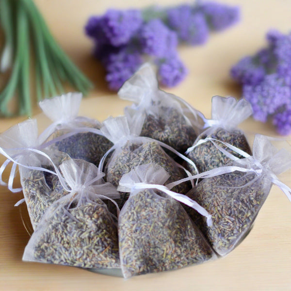 Lovely Li'l Sachets of dried lavender can scent any drawer, bathroom, car or simply place one beside your bed and give a little squeeze!  Sweet Dreams!